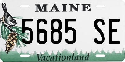 ME license plate 5685SE