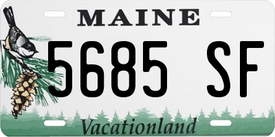 ME license plate 5685SF