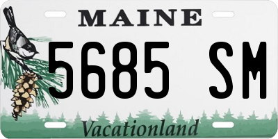 ME license plate 5685SM