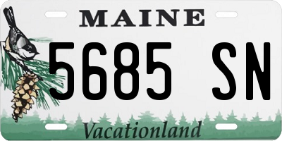 ME license plate 5685SN