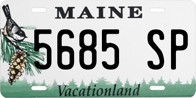 ME license plate 5685SP