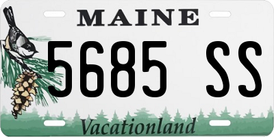 ME license plate 5685SS
