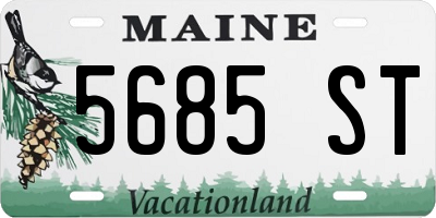 ME license plate 5685ST