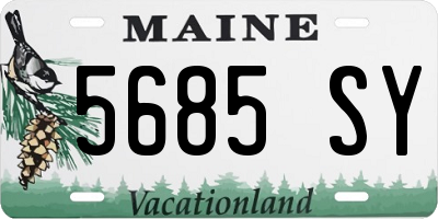 ME license plate 5685SY