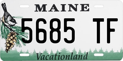 ME license plate 5685TF