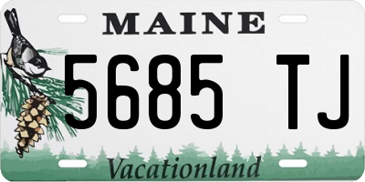 ME license plate 5685TJ