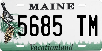ME license plate 5685TM