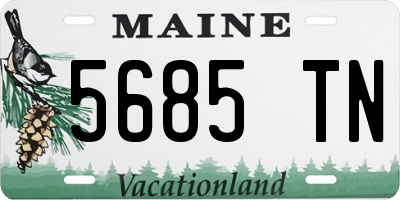 ME license plate 5685TN