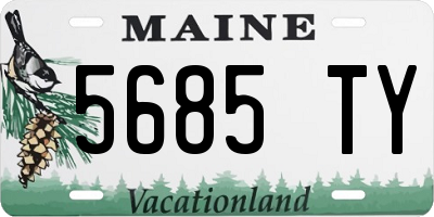 ME license plate 5685TY