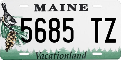 ME license plate 5685TZ
