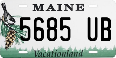 ME license plate 5685UB