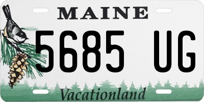 ME license plate 5685UG