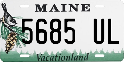 ME license plate 5685UL