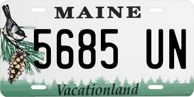 ME license plate 5685UN