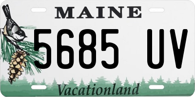 ME license plate 5685UV