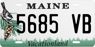 ME license plate 5685VB