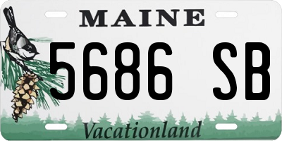 ME license plate 5686SB