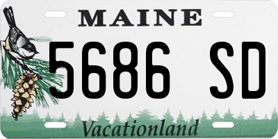 ME license plate 5686SD