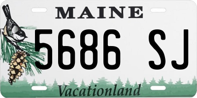 ME license plate 5686SJ