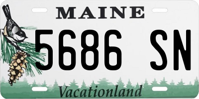 ME license plate 5686SN