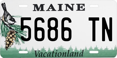 ME license plate 5686TN