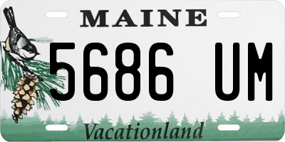 ME license plate 5686UM