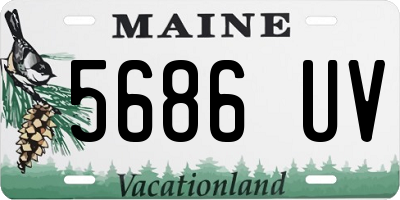 ME license plate 5686UV