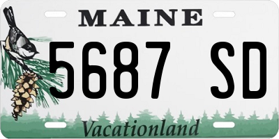 ME license plate 5687SD
