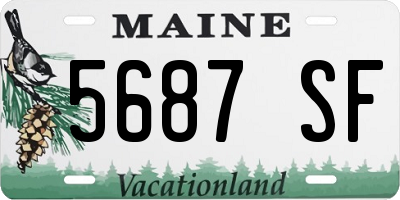 ME license plate 5687SF