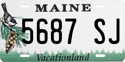 ME license plate 5687SJ