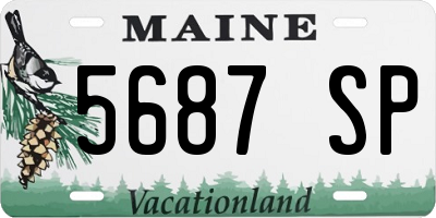 ME license plate 5687SP