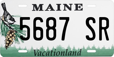 ME license plate 5687SR