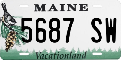 ME license plate 5687SW