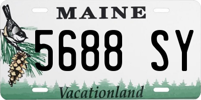 ME license plate 5688SY