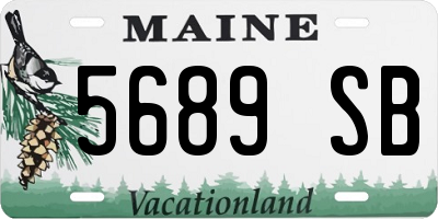 ME license plate 5689SB