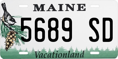 ME license plate 5689SD