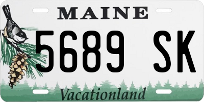 ME license plate 5689SK