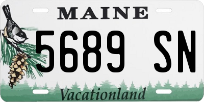 ME license plate 5689SN