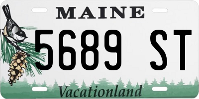 ME license plate 5689ST