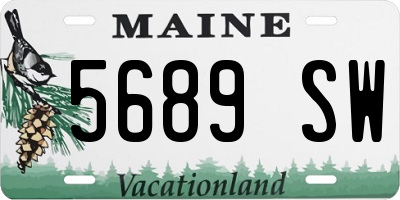 ME license plate 5689SW