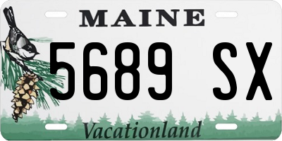 ME license plate 5689SX