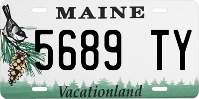 ME license plate 5689TY