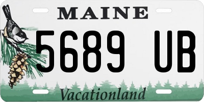 ME license plate 5689UB