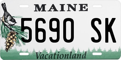 ME license plate 5690SK