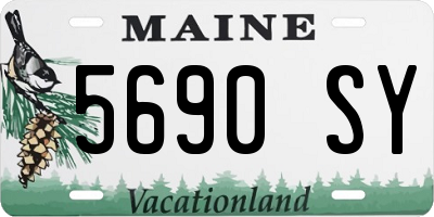 ME license plate 5690SY