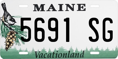 ME license plate 5691SG