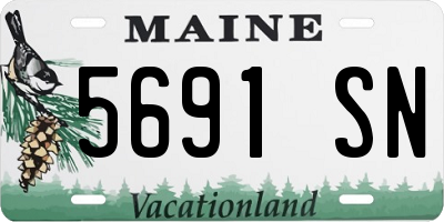 ME license plate 5691SN