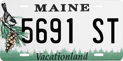 ME license plate 5691ST