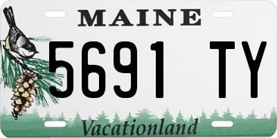 ME license plate 5691TY
