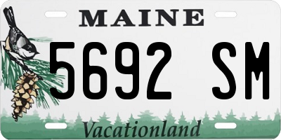 ME license plate 5692SM